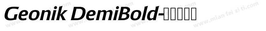 Geonik DemiBold字体转换